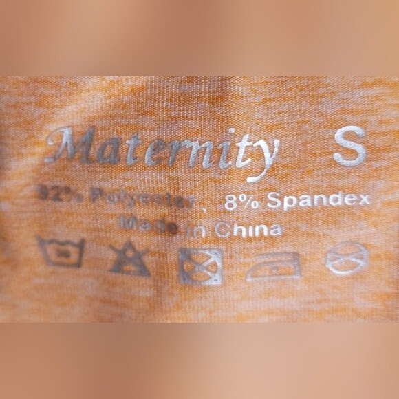 Maternity Sm Orange Athletic Tank Top Racerback Scoop Neck - Picture 5 of 5